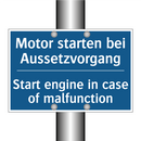 Motor starten bei Aussetzvorgang/.../ - Start engine in case of malfunction/.../