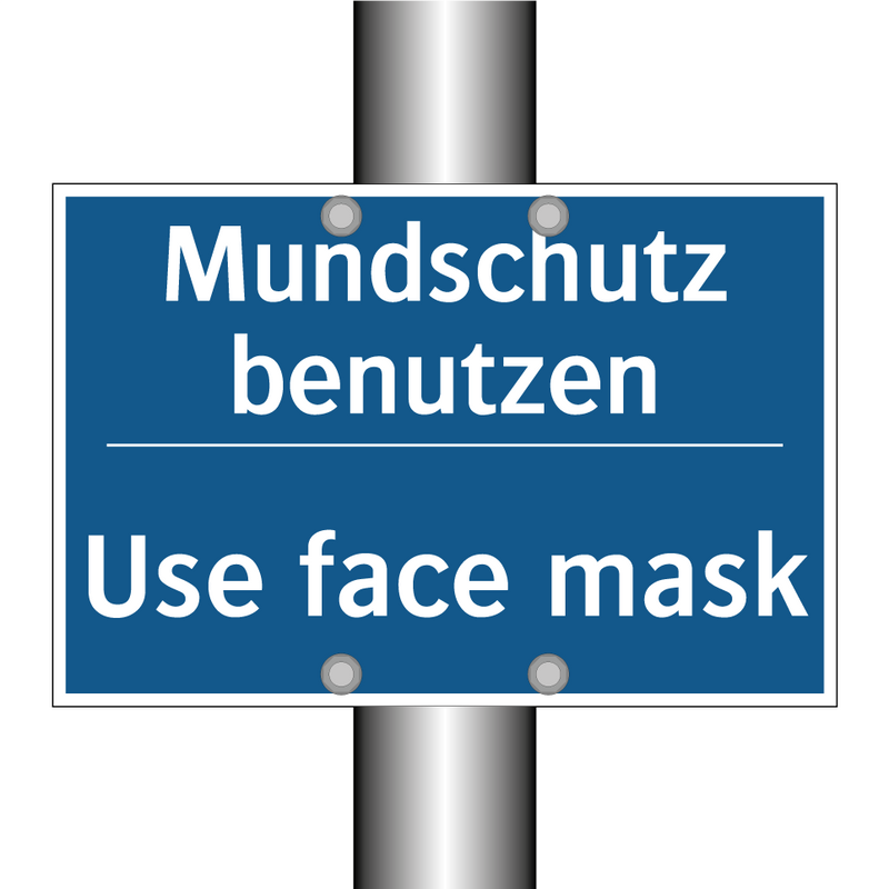 Mundschutz benutzen - Use face mask