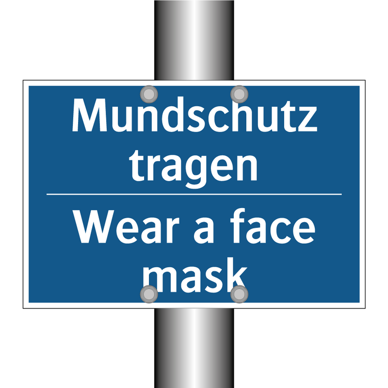 Mundschutz tragen - Wear a face mask