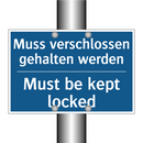 Muss verschlossen gehalten werden/.../ - Must be kept locked