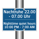 Nachtruhe 22.00 - 07.00 Uhr - Nighttime quiet hours 10:00 PM /.../