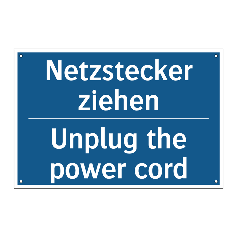 Netzstecker ziehen - Unplug the power cord