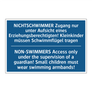 NICHTSCHWIMMER Zugang nur unter /.../ - NON-SWIMMERS Access only under /.../