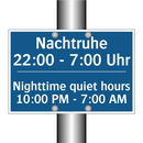 Nachtruhe 22:00 - 7:00 Uhr - Nighttime quiet hours 10:00 PM /.../