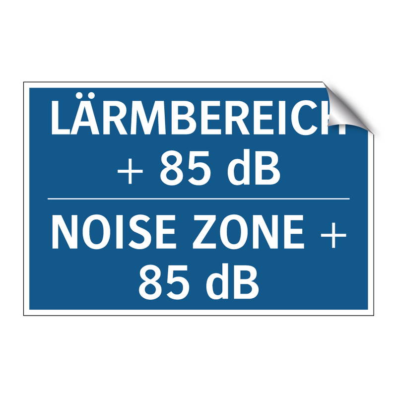 LÄRMBEREICH + 85 dB - NOISE ZONE + 85 dB