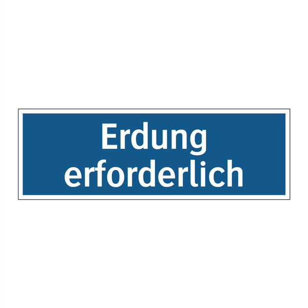 Erdung erforderlich