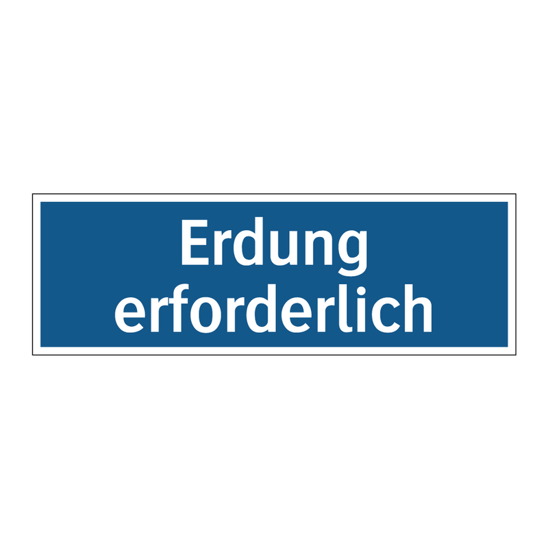Erdung erforderlich