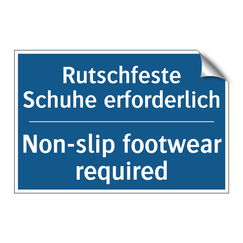 Rutschfeste Schuhe erforderlich/.../ - Non-slip footwear required