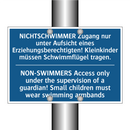 NICHTSCHWIMMER Zugang nur unter /.../ - NON-SWIMMERS Access only under /.../