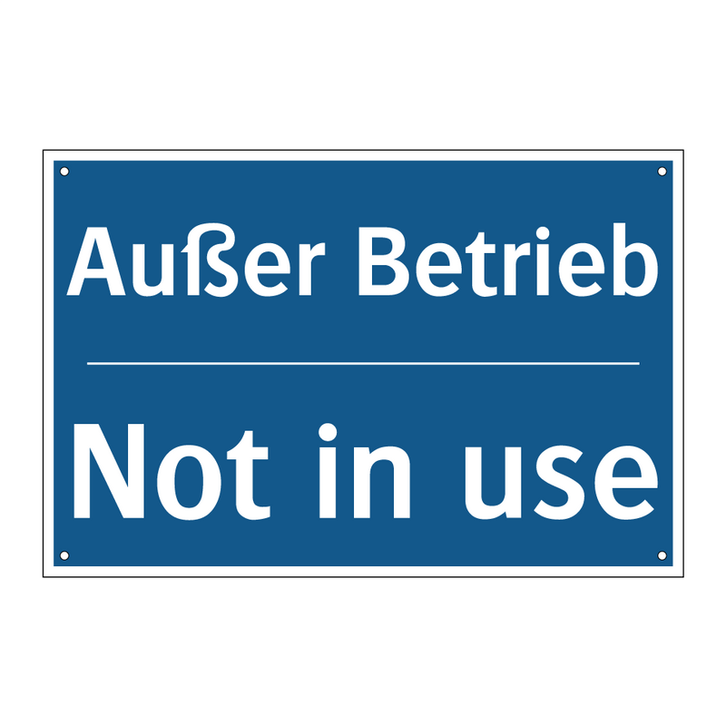 Außer Betrieb - Not in use