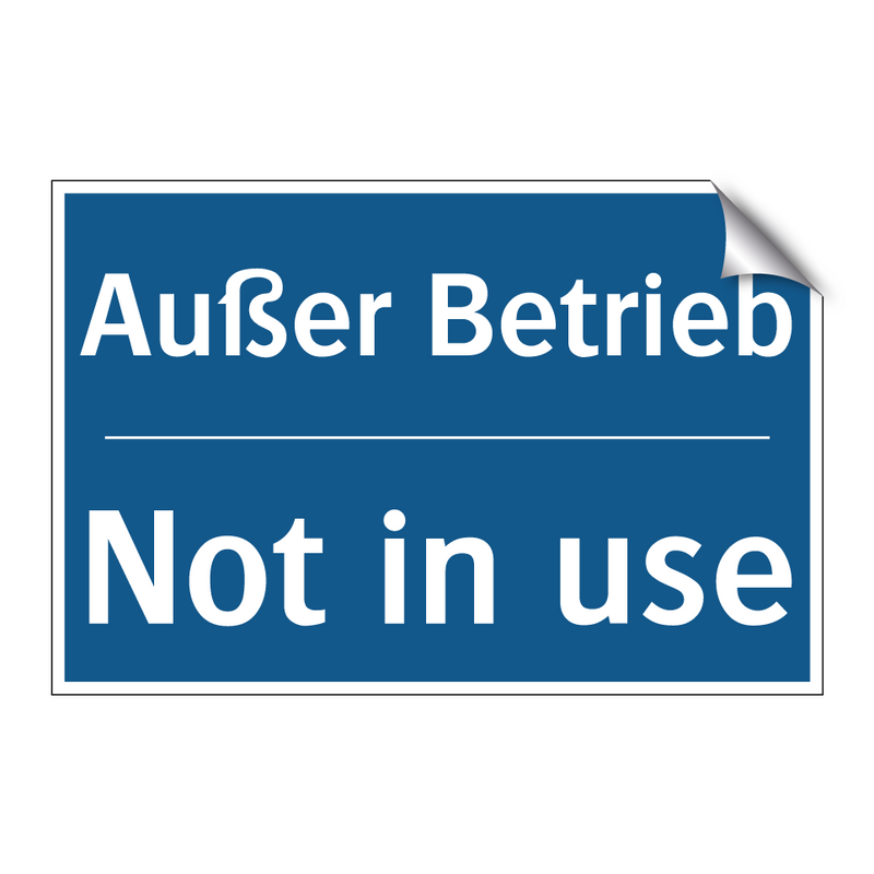 Außer Betrieb - Not in use