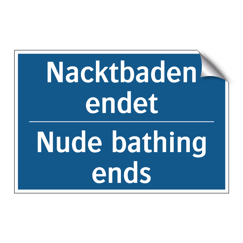 Nacktbaden endet - Nude bathing ends