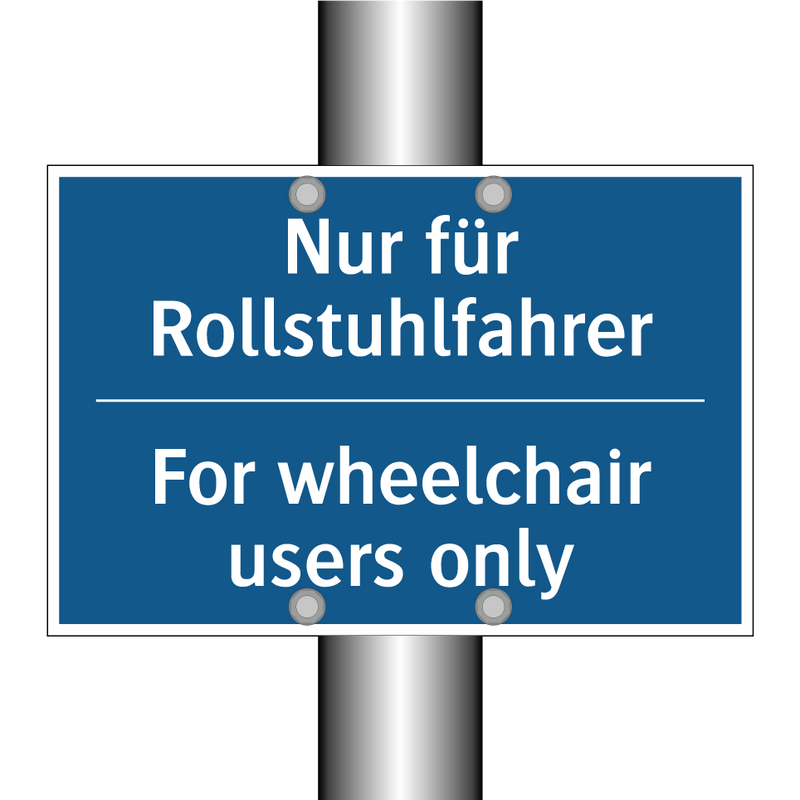 Nur für Rollstuhlfahrer - For wheelchair users only
