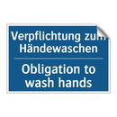 Verpflichtung zum Händewaschen - Obligation to wash hands