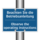 Beachten Sie die Betriebsanleitung/.../ - Observe the operating instructions/.../