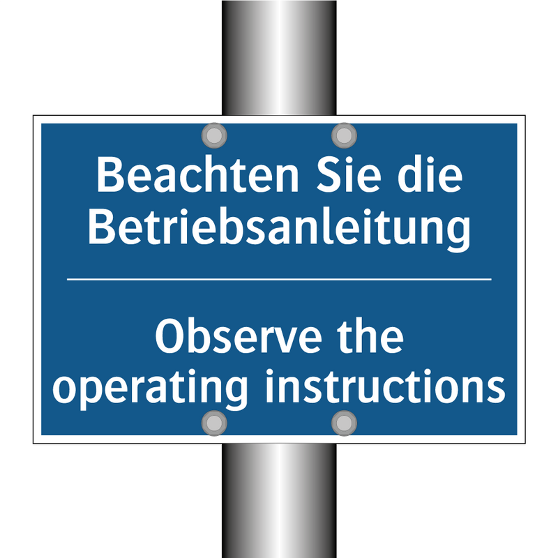 Beachten Sie die Betriebsanleitung/.../ - Observe the operating instructions/.../