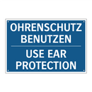 OHRENSCHUTZ BENUTZEN - USE EAR PROTECTION