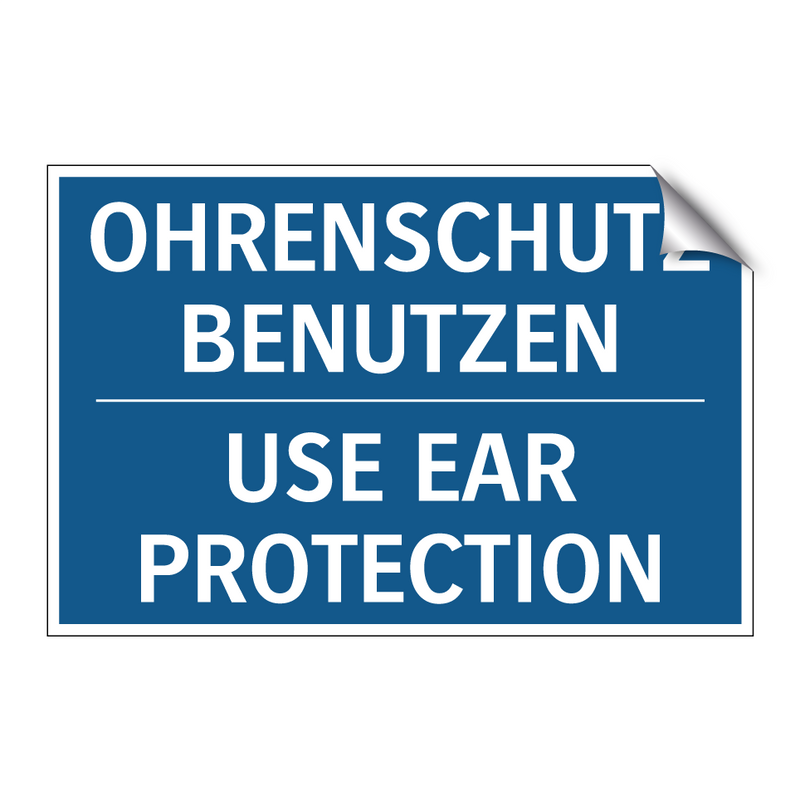 OHRENSCHUTZ BENUTZEN - USE EAR PROTECTION