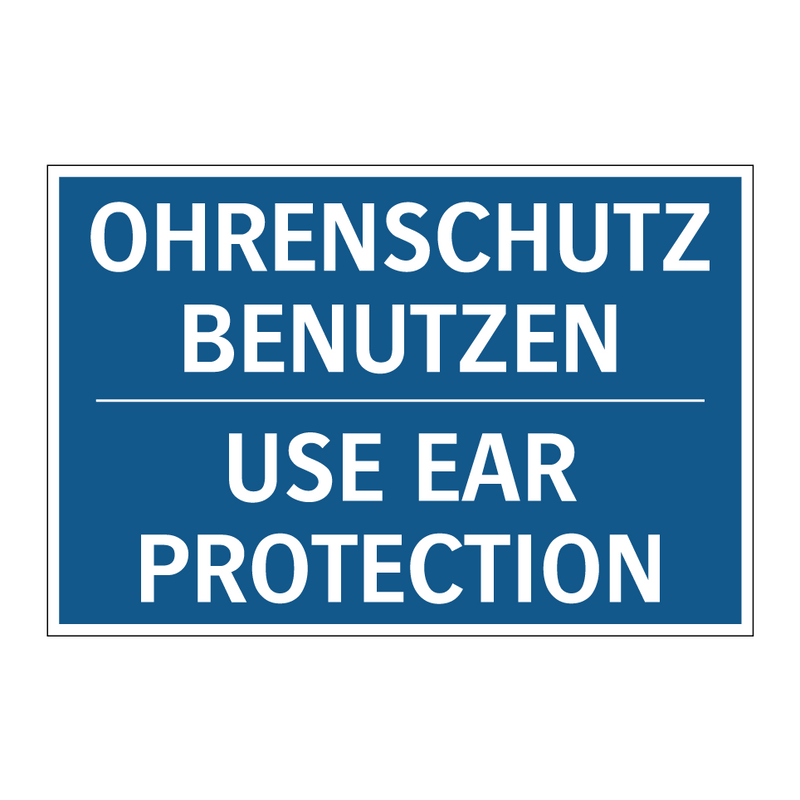 OHRENSCHUTZ BENUTZEN - USE EAR PROTECTION