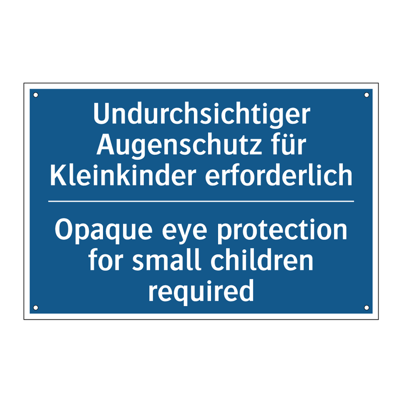 Undurchsichtiger Augenschutz für /.../ - Opaque eye protection for small /.../