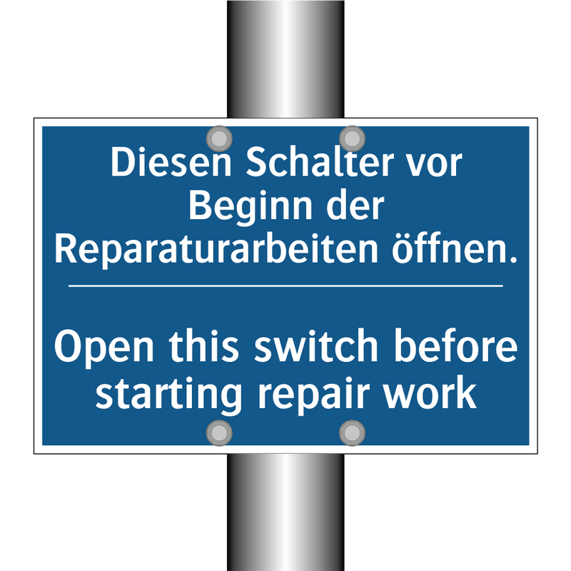 Diesen Schalter vor Beginn der /.../ - Open this switch before starting /.../