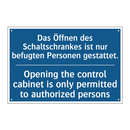 Das Öffnen des Schaltschrankes /.../ - Opening the control cabinet is /.../
