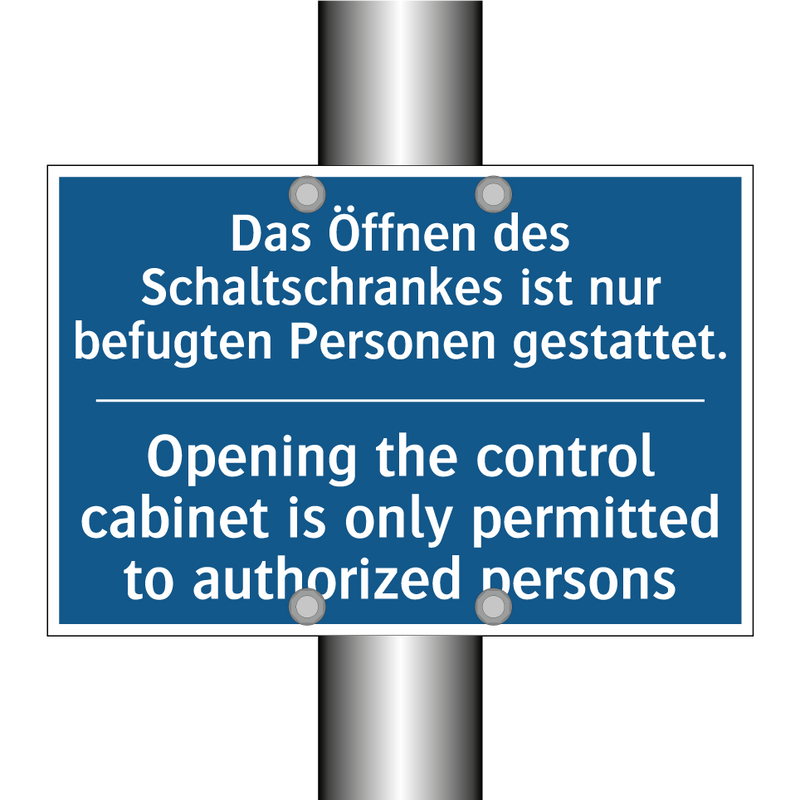 Das Öffnen des Schaltschrankes /.../ - Opening the control cabinet is /.../
