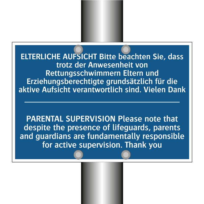 ELTERLICHE AUFSICHT Bitte beachten /.../ - PARENTAL SUPERVISION Please note /.../