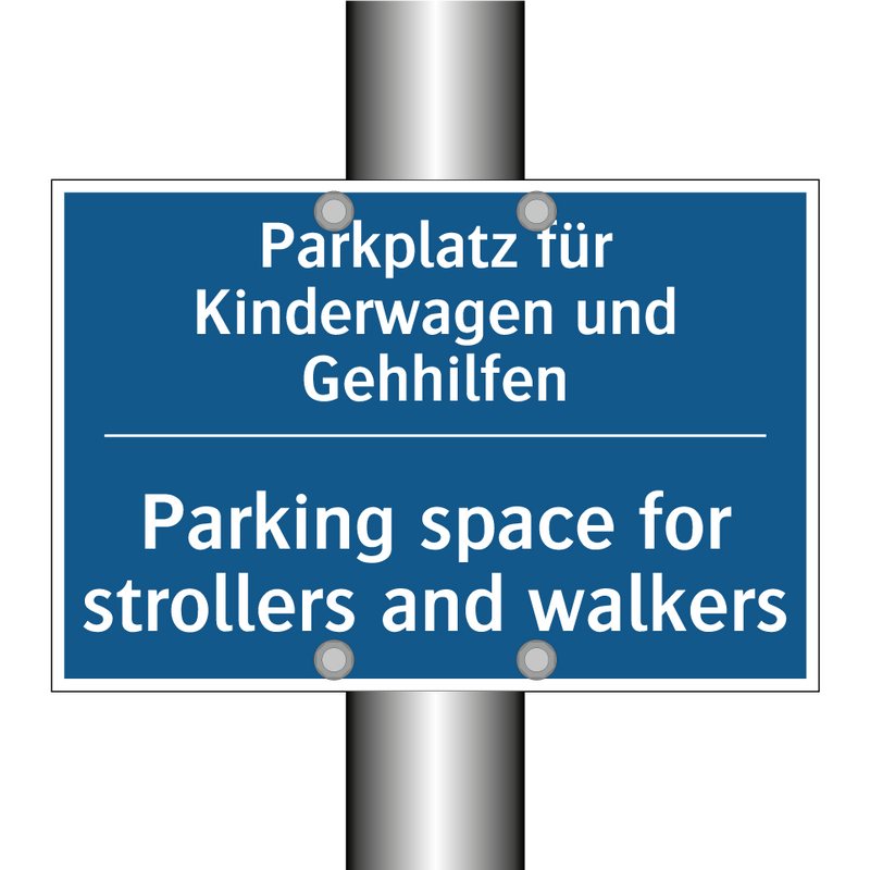 Parkplatz für Kinderwagen und /.../ - Parking space for strollers and /.../