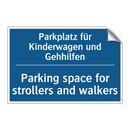 Parkplatz für Kinderwagen und /.../ - Parking space for strollers and /.../