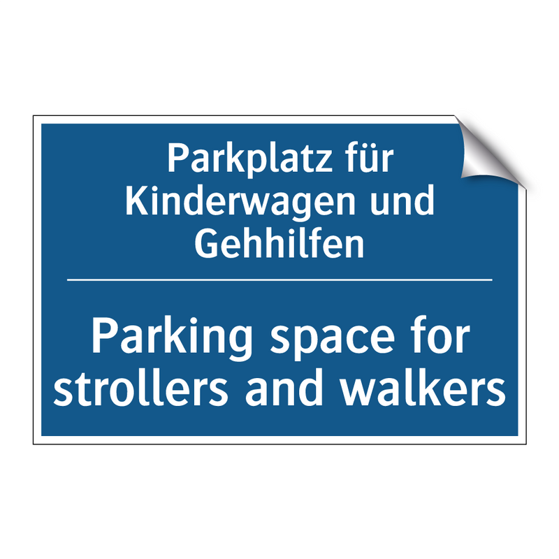 Parkplatz für Kinderwagen und /.../ - Parking space for strollers and /.../