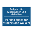 Parkplatz für Kinderwagen und /.../ - Parking space for strollers and /.../