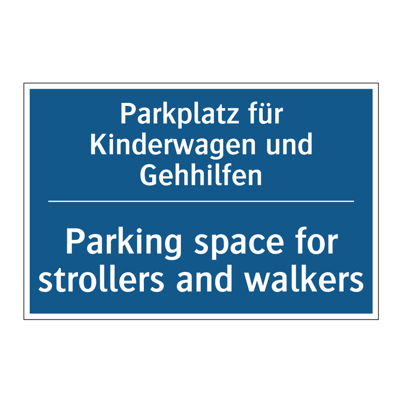 Parkplatz für Kinderwagen und /.../ - Parking space for strollers and /.../