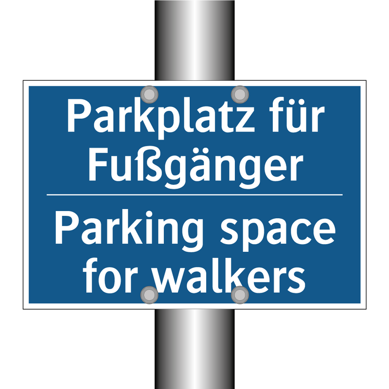 Parkplatz für Fußgänger - Parking space for walkers