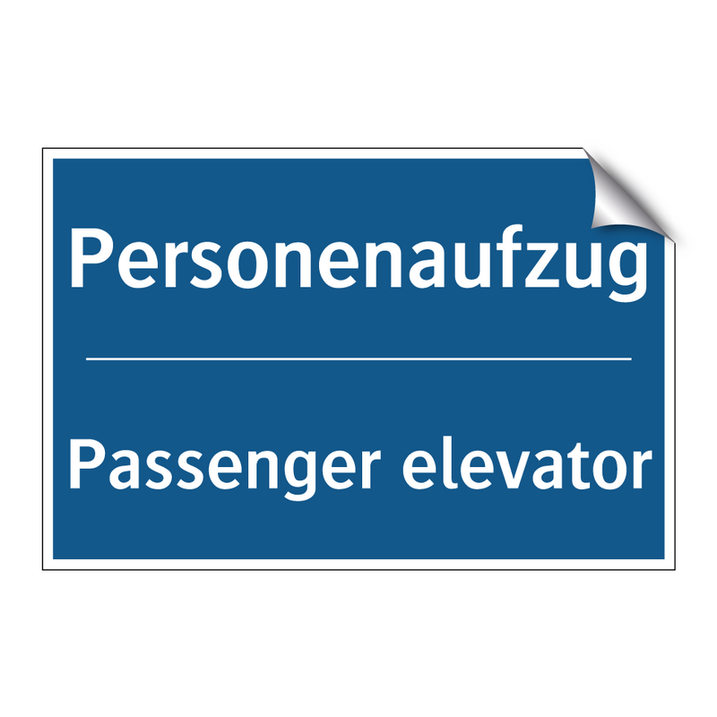 Personenaufzug - Passenger elevator