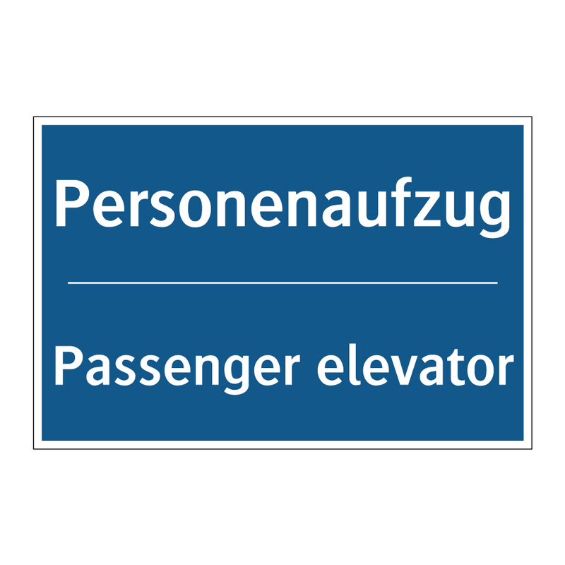 Personenaufzug - Passenger elevator