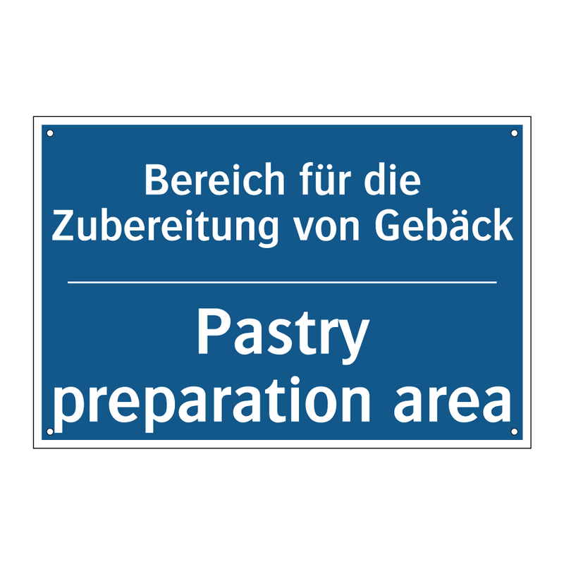 Bereich für die Zubereitung von /.../ - Pastry preparation area
