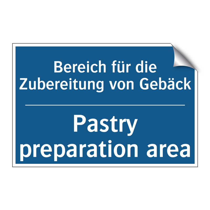 Bereich für die Zubereitung von /.../ - Pastry preparation area