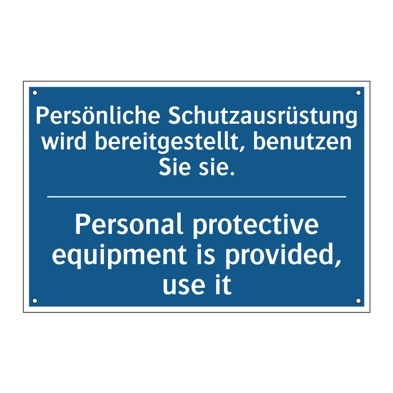 Persönliche Schutzausrüstung wird /.../ - Personal protective equipment /.../