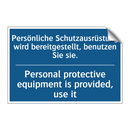 Persönliche Schutzausrüstung wird /.../ - Personal protective equipment /.../