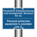 Persönliche Schutzausrüstung wird /.../ - Personal protective equipment /.../