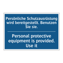 Persönliche Schutzausrüstung wird /.../ - Personal protective equipment /.../