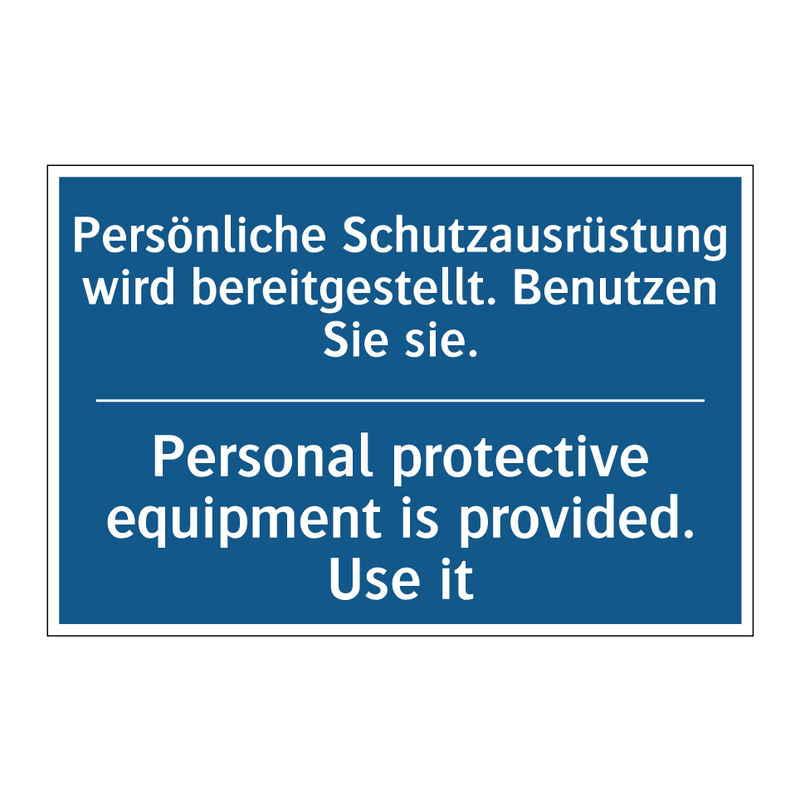 Persönliche Schutzausrüstung wird /.../ - Personal protective equipment /.../