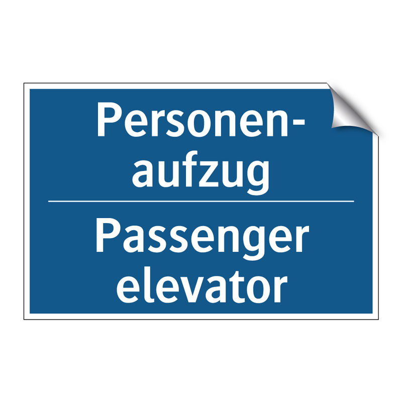Personen- aufzug - Passenger elevator