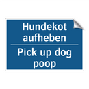Hundekot aufheben - Pick up dog poop