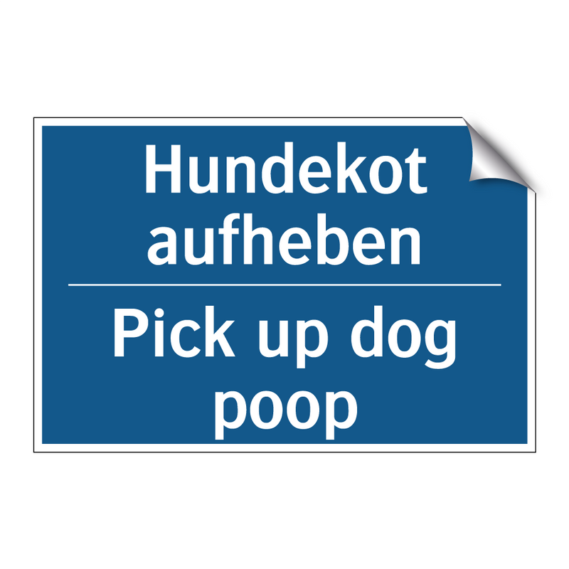 Hundekot aufheben - Pick up dog poop