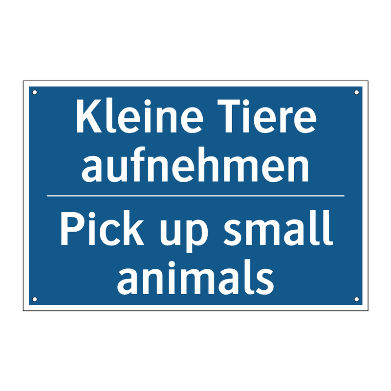 Kleine Tiere aufnehmen - Pick up small animals