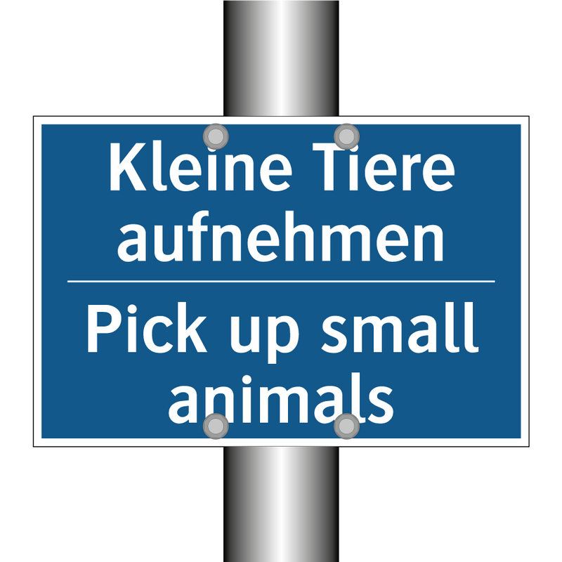 Kleine Tiere aufnehmen - Pick up small animals