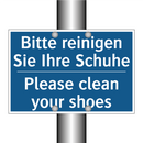 Bitte reinigen Sie Ihre Schuhe - Please clean your shoes