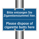 Bitte entsorgen Sie Zigarettenstummel /.../ - Please dispose of cigarette butts /.../